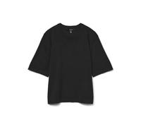 Vero Moda Femme Vmsilje Oversize 2/4 O-NCK GA Noos Pull en Tricot, Noir, XL EU