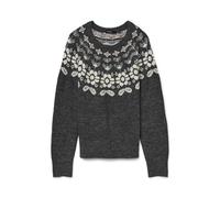 VERO MODA Pull en Maille VMSIMONE Pull-Overs Dark Grey Melange S Dark Grey Melange S