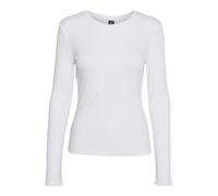 VERO MODA Pull Fin à Manches Longues col Rond en Jersey côtelé ajusté pour Femme VMROMA., Couleurs:Blanc-2, Taille:L