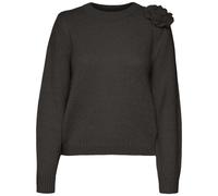 Vero Moda Pull Marron, Pull Avec Détail Fleur Adia 10314235