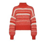 VERO MODA Pull Orange/Beige Femme Kamma Orange XS