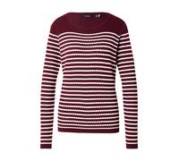 VERO MODA Pull-over 'Care' lie de vin / blanc, Taille M