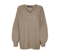 VERO MODA Pull en Maille VMLEAF Pull-Overs Silver Mink L Silver Mink L