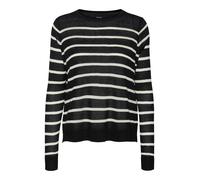 VERO MODA Pull-over 'Nova' noir / blanc, Taille L