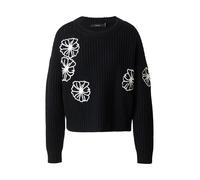 VERO MODA Pull-over oversize 'VMLaura' noir / blanc, Taille M