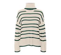 VERO MODA Pull-over 'SABA' beige / vert, Taille XS
