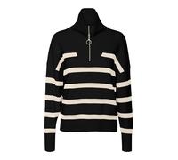 VERO MODA Pull-over 'Saba' noir / blanc cassé, Taille XL