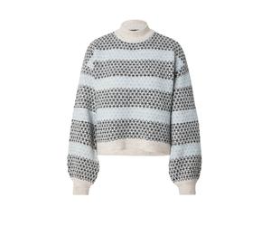 VERO MODA Pull-over 'Trixie' beige clair / bleu clair / noir, Taille S