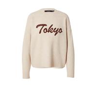 VERO MODA Pull-over 'VMBoom' crème / marron, Taille M