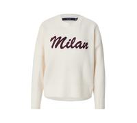 VERO MODA Pull-over 'VMBoom' lie de vin / blanc, Taille XL
