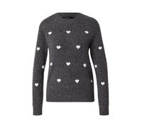 VERO MODA Pull-over 'VMDoffy' gris chiné / blanc, Taille S