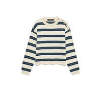 VERO MODA Pull-over 'VMGOLD' beige / bleu, Taille M