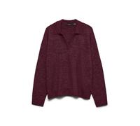 VERO MODA Vmlefile Ls Poloneck Pullover Noos Pull, Vin, S Femme