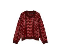 VERO MODA O-Neck Pullover Vmlove Ls Pull à col Rond Boo, Pourpre, L Femme
