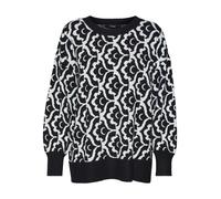 VERO MODA Pull-over 'VMNANCY' noir / blanc cassé, Taille XS