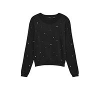 VERO MODA Pull-over 'VMNEWGLORY' noir / blanc perle, Taille L