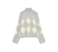 VERO MODA Pull-over 'VMPaloma' crème / gris clair, Taille M