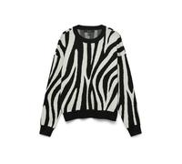 VERO MODA Pull-over 'VMSilje' crème / noir, Taille XXL