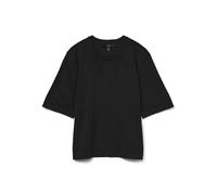 Vero Moda Femme Vmsilje Oversize 2/4 O-NCK GA Noos Pull en Tricot, Noir, XL EU