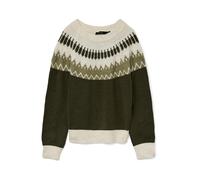 VERO MODA Pull-over 'VMSIMONE' crème / olive / vert foncé, Taille XS