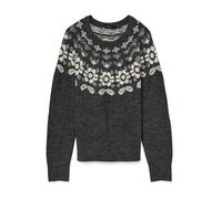 VERO MODA Pull-over 'VMSIMONE' gris foncé / rose / blanc, Taille M