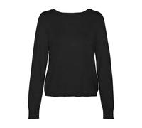 VERO MODA Vmglory Ls V-Neck 2way Cardigan GA Noos Sweater, Noir, M Femme
