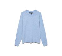 Vero Moda Pull tricoté VMDOFFY Pullover, Bleu Jasper/détail : mélange, S