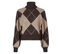 Vero Moda Pull VMDARLA LS ROLLNECK in Marron EU XS