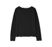 VERO MODA Pullover Vmgold Ls Boatneck Pull à col Bateau, Noir, L Femme