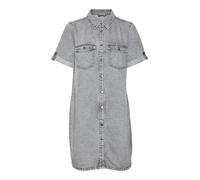Vero Moda Robe-chemise Jennie manches courtes en denim gris Taille L Femme