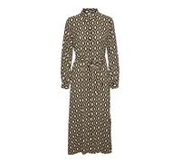 VERO MODA Robe-chemise 'Varia' beige / noir, Taille 34