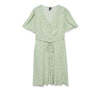 VERO MODA Robe-chemise 'VMAlba' vert gazon / blanc, Taille 42