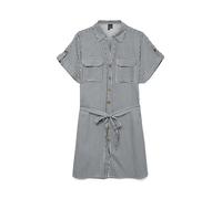 Vero Moda Bumpy Short Sleeve Short Dress Gris M Femme