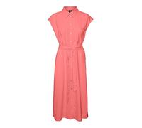 VERO MODA Robe Chemise VMMYMILO pour Femme - Robe midi, pêche, S