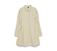 VERO MODA Robe-chemise 'VMSiena' jaune clair / noir / blanc, Taille 36