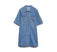 VERO MODA Robe Courte en Jean VMFENJA pour Femme, Denim Bleu médium, M