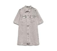 VERO MODA Robe Courte en Jean VMFENJA pour Femme, Gris Clair Denim, M