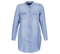 VERO MODA Vmsilla Ls Short Dress Lt BL GA Noos, Robe Femme, Bleu (Light Blue Denim), 36 (Taille Fabricant: Small)