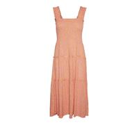 VERO MODA Vmmenny SL Smock Calf Dress WVN GA Noos Robe Longue, Rose Cosmos/AOP : huki, M Femme