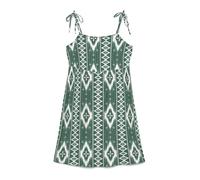 VERO MODA Robe d’été 'VMMYMILO' écru / vert foncé / blanc, Taille 40
