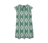 VERO MODA Robe d’été 'VMMYMILO' vert foncé / blanc, Taille 38