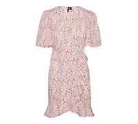 VERO MODA Robe 'Emma' bleu-gris / fuchsia / rose / noir, Taille 34