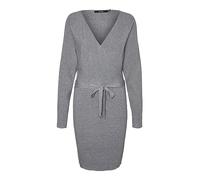 VERO MODA Robe Longue en Tricot VMHOLLYREM pour Femme, Mélange de Gris Moyen., XS