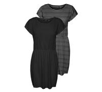VERO MODA Robe 'LUNA' gris clair / noir, Taille 34