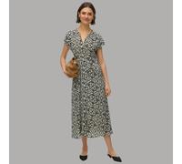 Vero Moda Robe Midi En Viscose Sans Manches Col V Noir Crème Menny