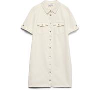 VERO MODA Robe Vero Moda en jean boutonnée à manches courtes Blanc EU 40 (UK 12)