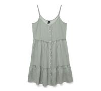 VERO MODA Robe 'VMBumpy' vert foncé / blanc, Taille 40