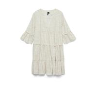 VERO MODA Robe 'VMDICTHE' beige clair / blanc, Taille 40