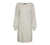 VERO MODA Robe Courte en Tricot pour Femme, Gris/Bouleau, S