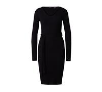 VERO MODA Robe Vmsaba Rib Ls avec Ceinture et col en V pour Femme, Noir, M